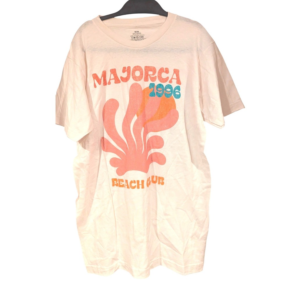 Men's Graphic Tee - Cream and Pink